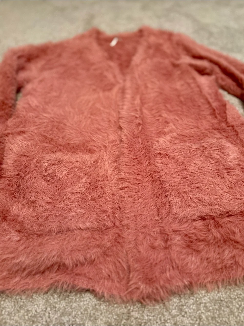 Free People Blush Rose Teddy Open-Front Jacket